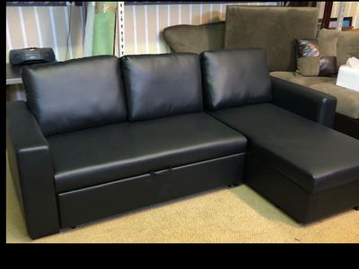 Black Convertible Sectional 